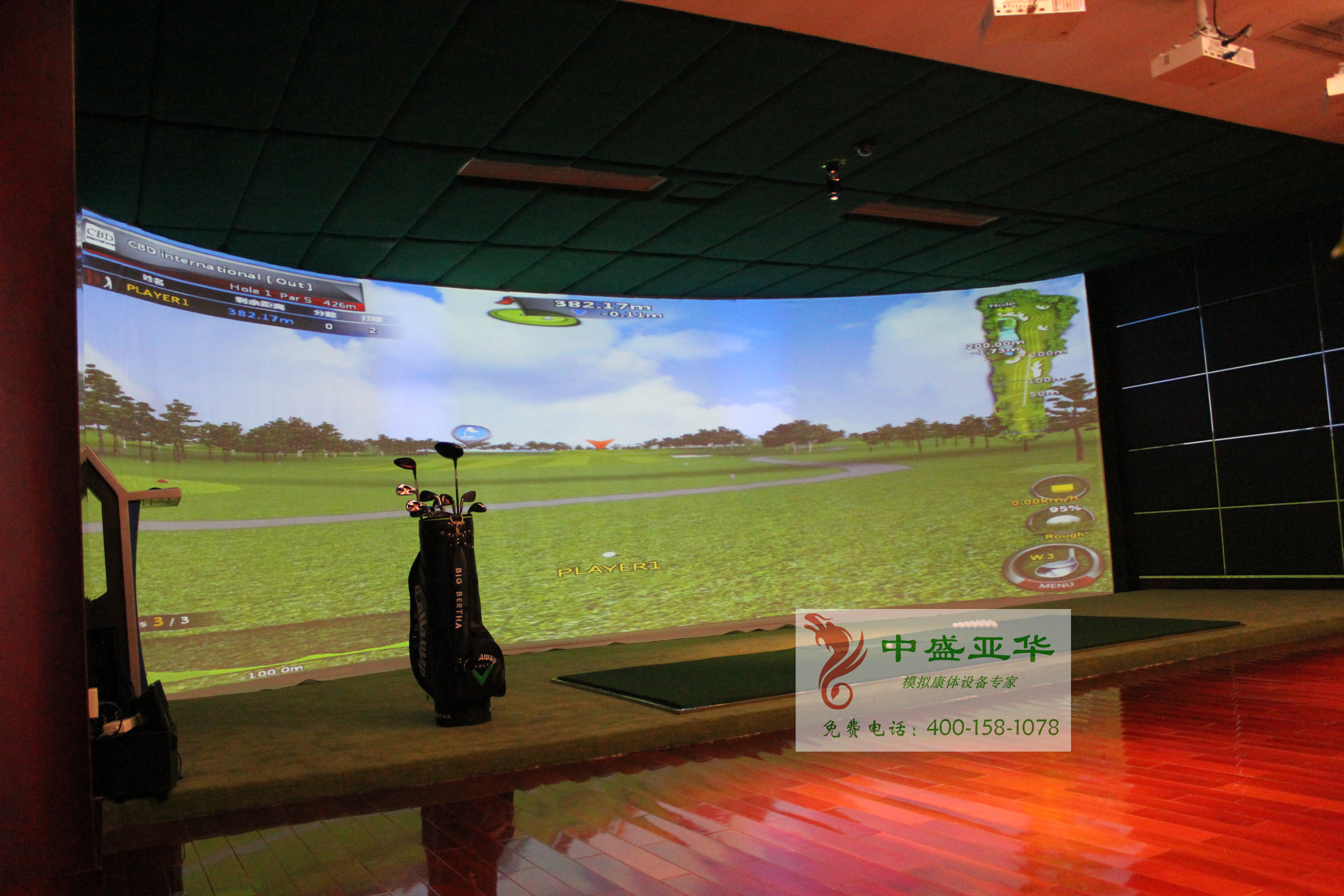 喜報：重慶某寶馬4S店環(huán)屏模擬高爾夫驗收！